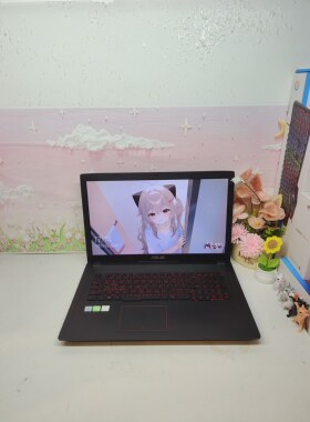 二手华硕飞行堡垒游戏本电脑7代i7 GTX1050 4G独显，17.3英寸大屏