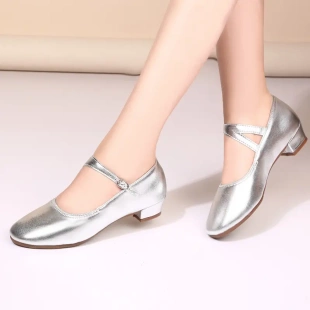 练功教师鞋 新款 子 女士软底舞蹈鞋 跳舞鞋 双攀拉丁舞鞋 广场舞鞋