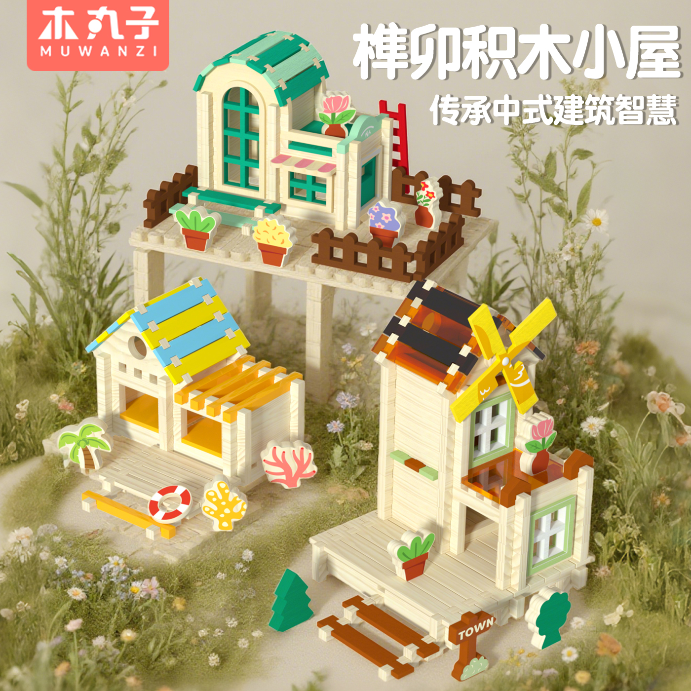 榫卯积木儿童益智玩具生日礼物