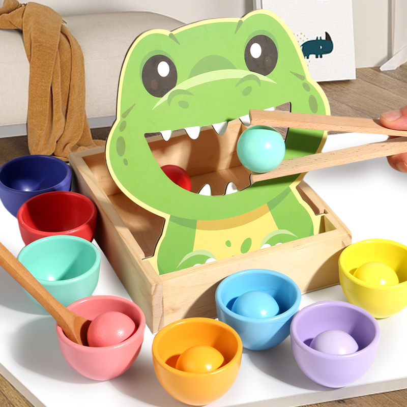 蒙氏早教颜色分类玩具喂食叠叠杯宝宝1一3岁2婴儿童益智配对积木