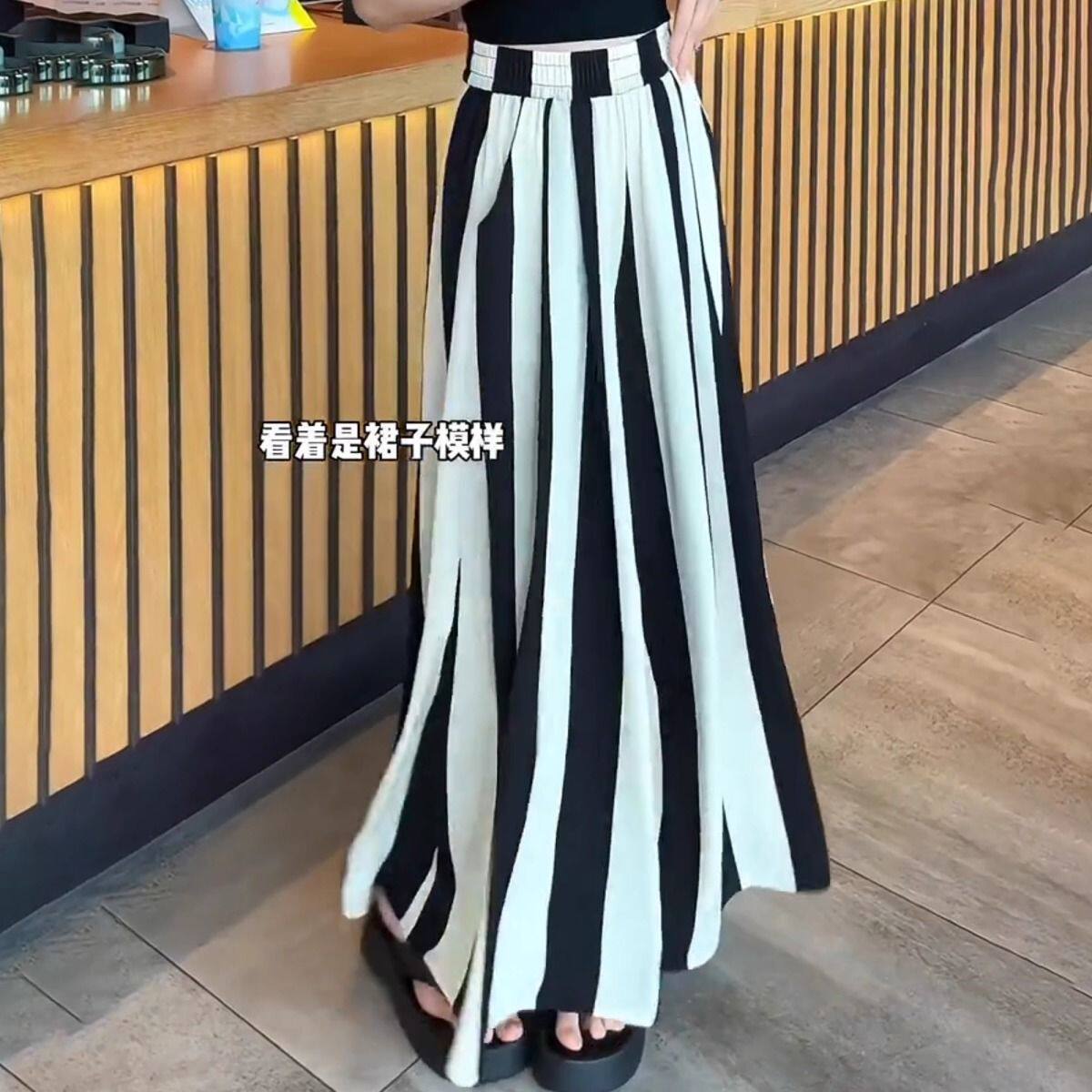 大码女装阔腿休闲裤子图片