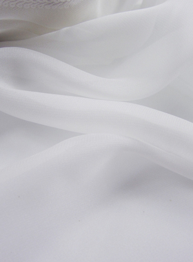 服装布料 30D纯本白色天丝仿真丝雪纺 长短裙连衣裙衬衫薄纱面料