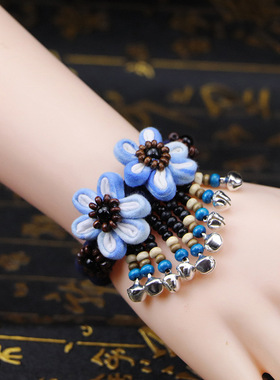 云南蓝染扎染手链diy材料包大理