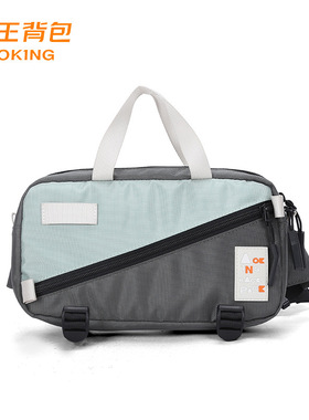 新款 AOKING手提短途旅行包出差涤纶斜跨包男休闲分销运动包腰包