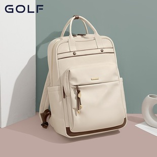 GOLF双肩包ins大学生书包防泼水大容量可装15.6寸电脑帆布背包女