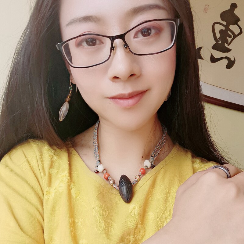 45611藏传八面佛塔老娘拉擦擦户身符项链 五彩棉线手工绳老南红