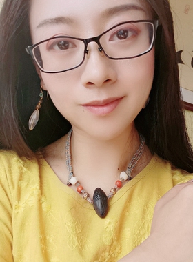 45611藏传八面佛塔老娘拉擦擦户身符项链 五彩棉线手工绳老南红