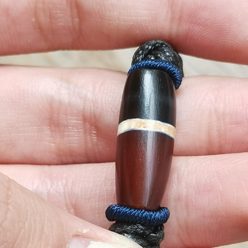 45565西亚千年三色线珠旁系老天珠手绳男女通款手打金刚结时尚古