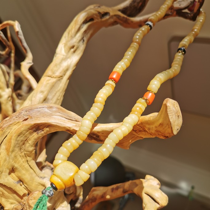 09878藏C腿腿念珠海鲜药师文玩收藏