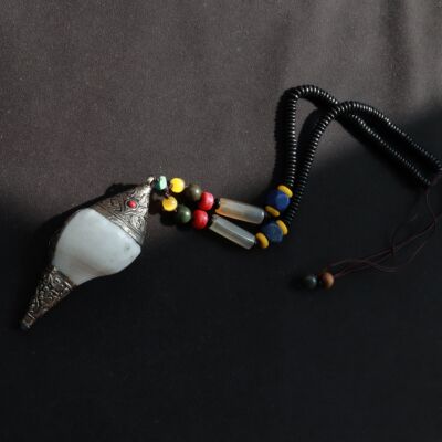 10850藏传老法螺多宝项链