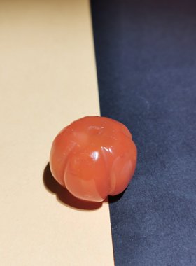 藏传老南红大瓜珠11808柿子红锁骨链的收藏级美物