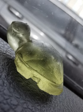 12612西亚千年萨孟时期老琉璃龟型珠