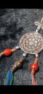 13586 藏传清代天铁九宫牌腰挂吊坠20518