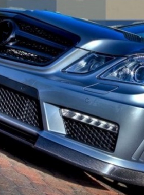 适用于奔驰W212 E63前唇下巴前铲E200E260E300碳纤维前唇包围改装