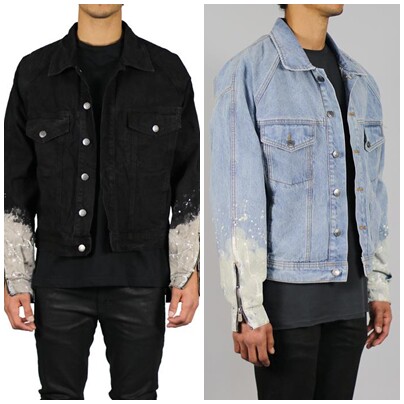 【hea】美国潮牌代购hyperdenim火焰牛仔夹克flame网红高街ins潮