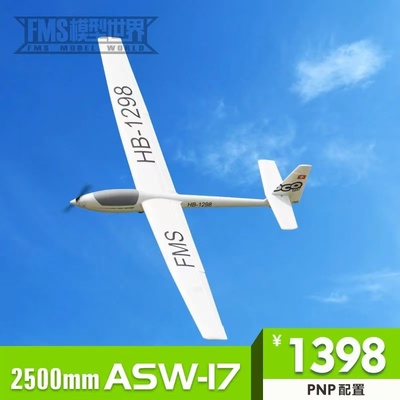 新款 FMS 2500mm ASW-17滑翔机