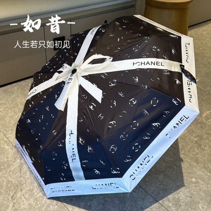 轻奢小香风雨伞蝴蝶结经典大牌网红全自动防晒结实高级女神晴雨伞