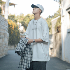 Summer youth letter print short sleeve T-shirt (100% cotton)