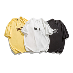 Summer letter print short sleeve T-shirt (100% cotton)