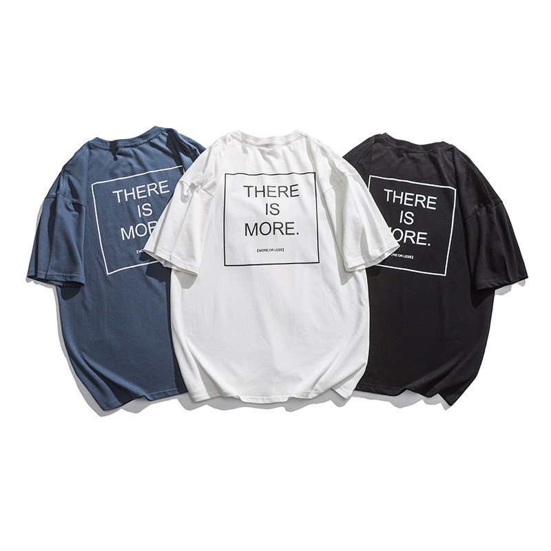 春季後背大字母印花短袖T恤 （100%棉）