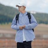 春秋条纹休闲衬衫A360-C227-P55控价78（70%棉27%锦3%氨纶），男装衬衫，电商外29