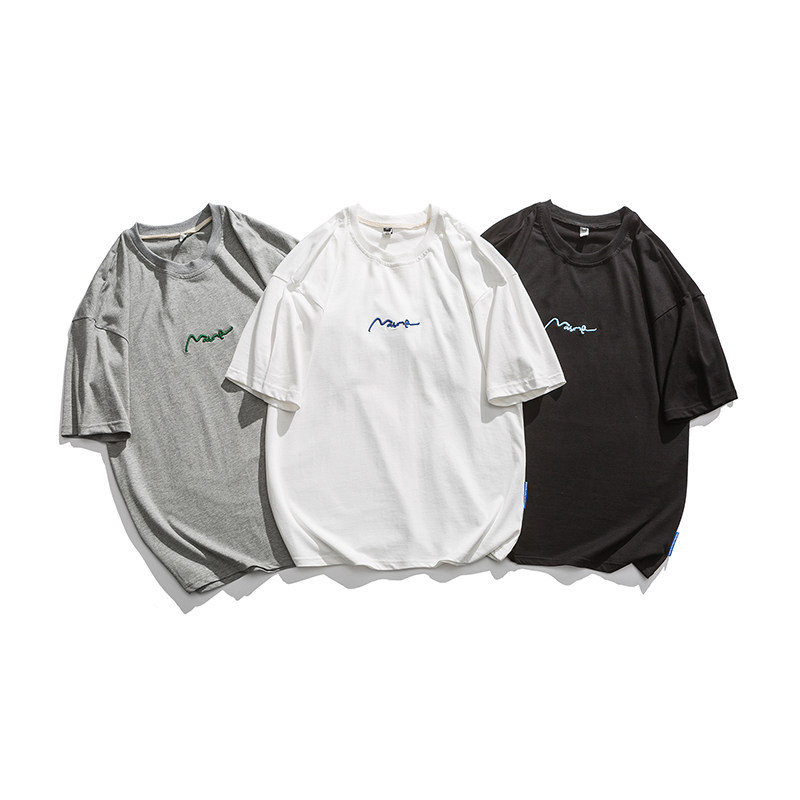 夏季創意繡花短袖T恤 （100%棉）