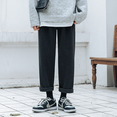秋冬直筒休閒褲滌棉氨綸