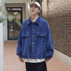 秋季新品燈芯絨寬鬆夾克外套