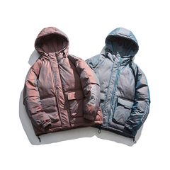 冬季新品潮流連帽棉服聚酯纖維