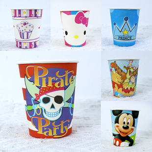 蓝色王子皇冠主题派对用品一次性纸杯盘子餐具男孩百日宴装饰桌布