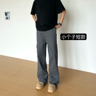 美式 秋冬新款 复古工装 高级感休闲裤 BBC 直筒裤 小个子定制短款