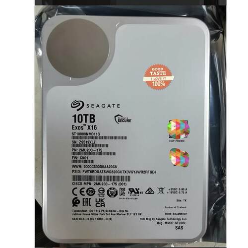 拆机9成新Seagate/希捷 ST10000NM002G 10T  SAS 3.5服务器硬盘