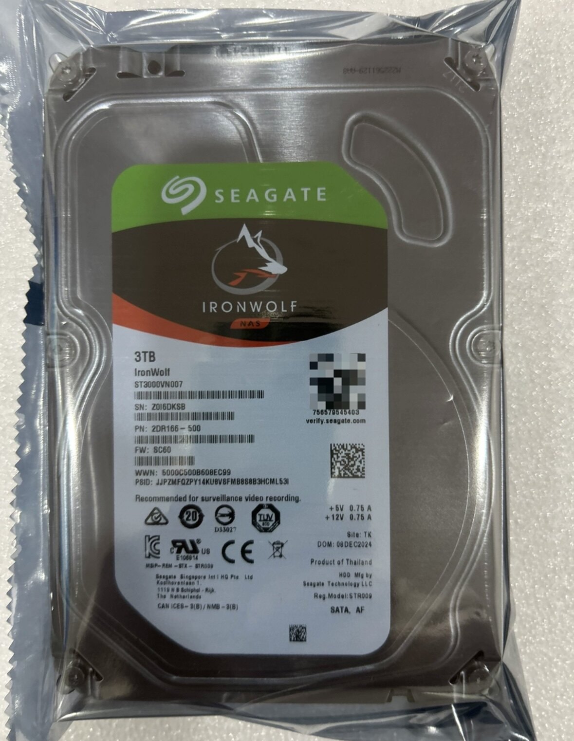 Seagate/希捷 ST3000VN007 3tb酷狼网络存储NAS企业级机械硬盘3t图片