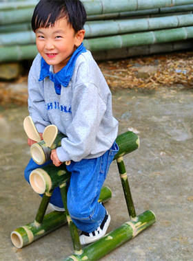 幼儿园儿童户外游戏器材竹筒摇马