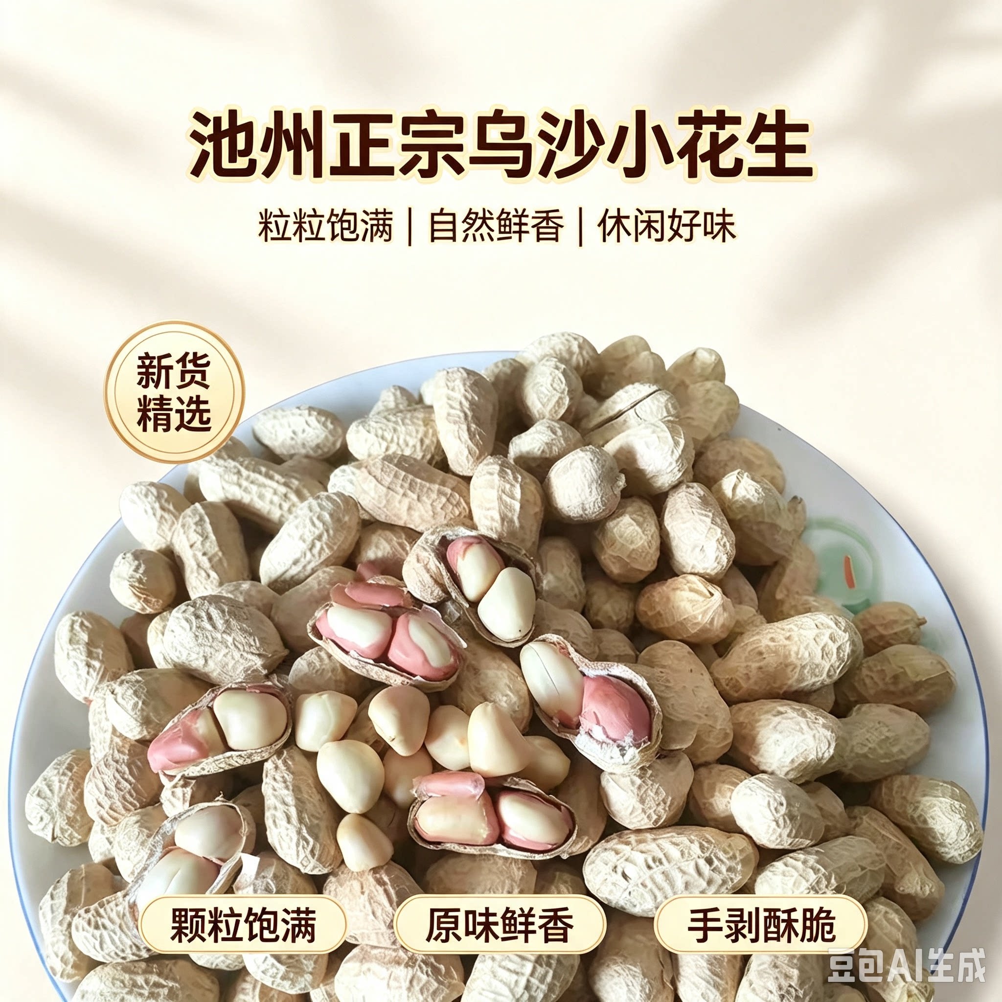 池州特产乌沙小花生原味独立装