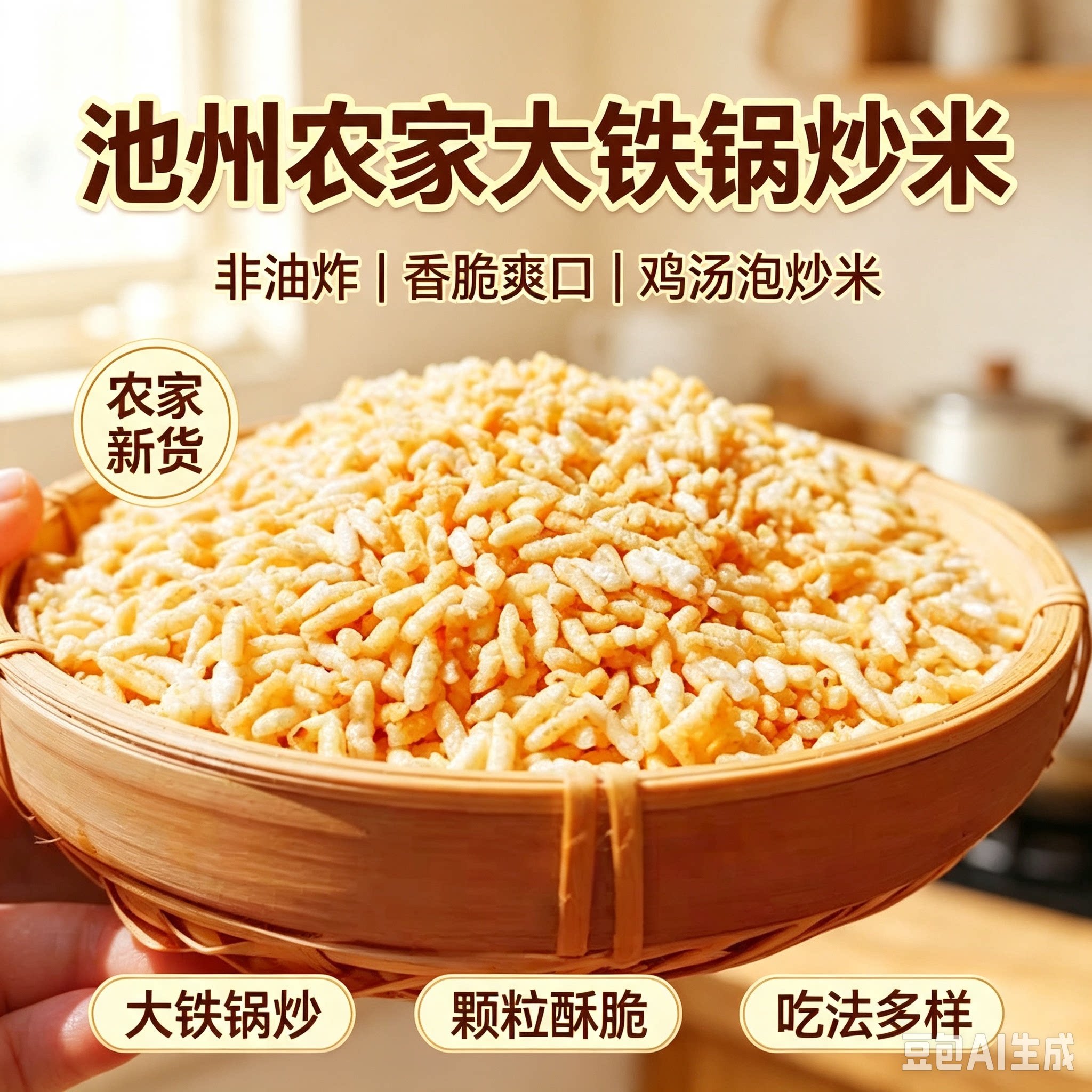 安徽农家自制手工炒米