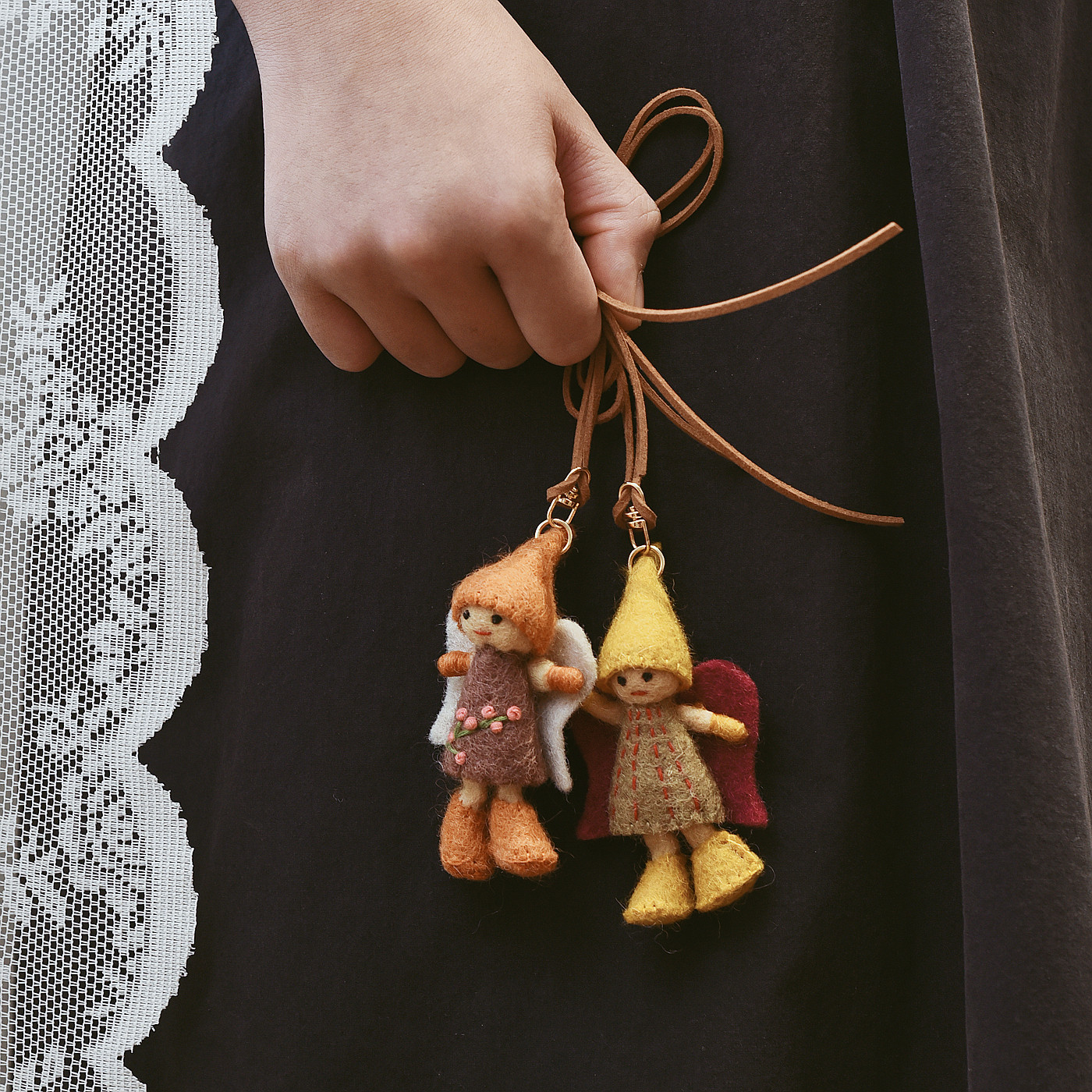 秋冬可爱小精灵挂件精致小包挂