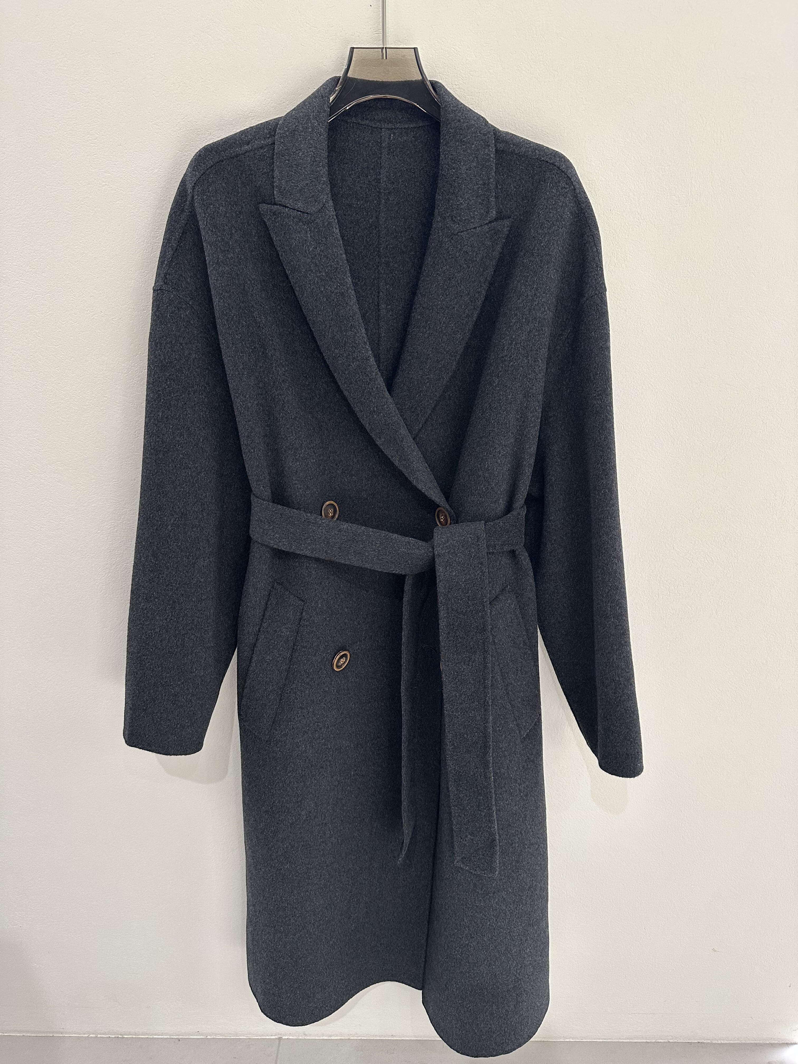 2025秋冬新款时尚百搭显瘦双面羊绒大衣女中长款宽松羊绒毛呢外套