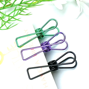 彩色小夹子办公用品夹卡通夹子学习用品夹创意长尾夹票夹中号夹子