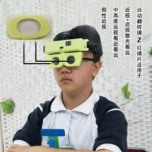自动翻转镜锻炼镜片镜片棱镜加凸透镜 动态镜架镜片 顶点椭球镜片