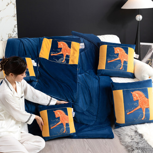 7.8斤特厚抱枕被子冬款加绒加厚