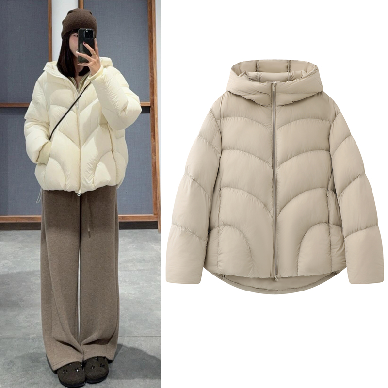 泡芙羽绒服保暖白鸭绒外套女