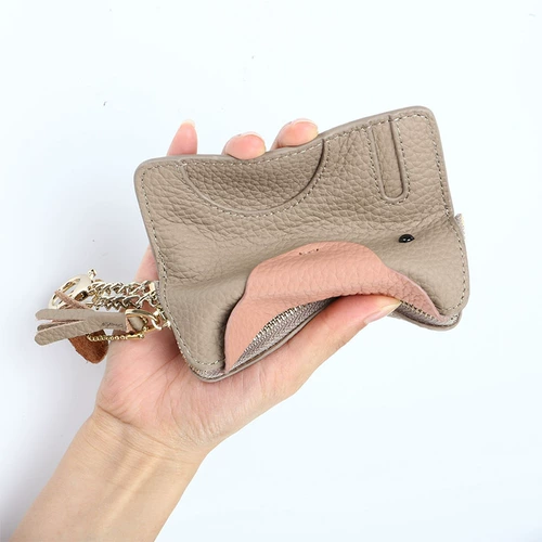 Маленький ультратонкий кошелек, кожаные монеты, брелок, сумка-органайзер, милая сумка через плечо, воловья кожа, из натуральной кожи