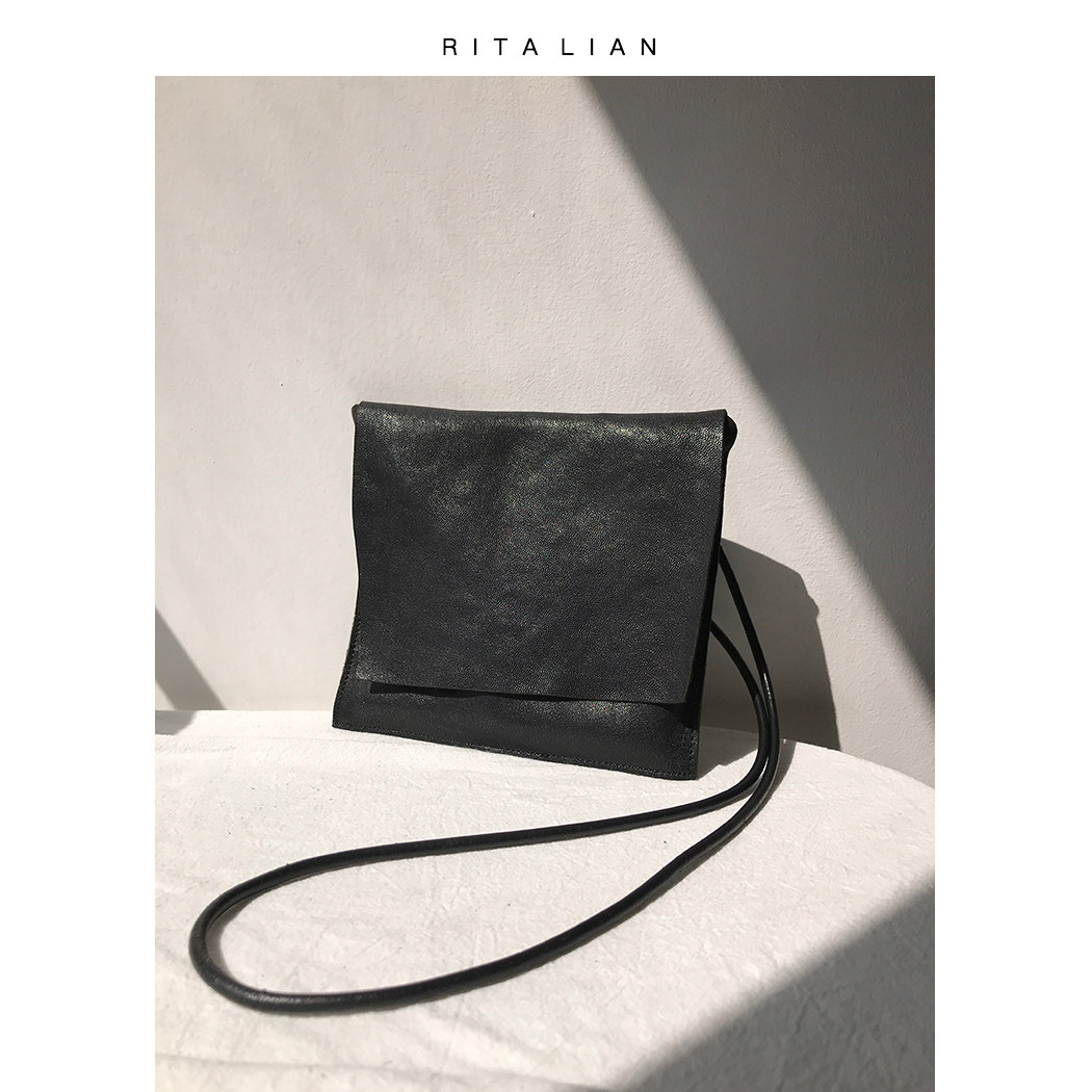 RitaLian原创设计小众包 文艺极简风单肩包女生基本款 轻软羊皮包