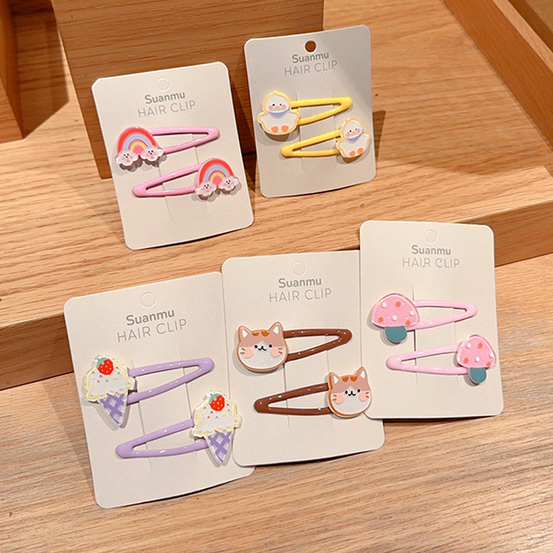 可爱儿童卡通bb夹女童侧边刘海夹碎发夹宝宝掰掰夹后脑勺发卡头饰
