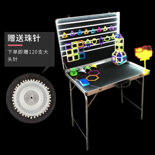 夜市摆摊饰品箱耳环展示架铝合金地推箱网红便捷收纳折叠首饰箱子