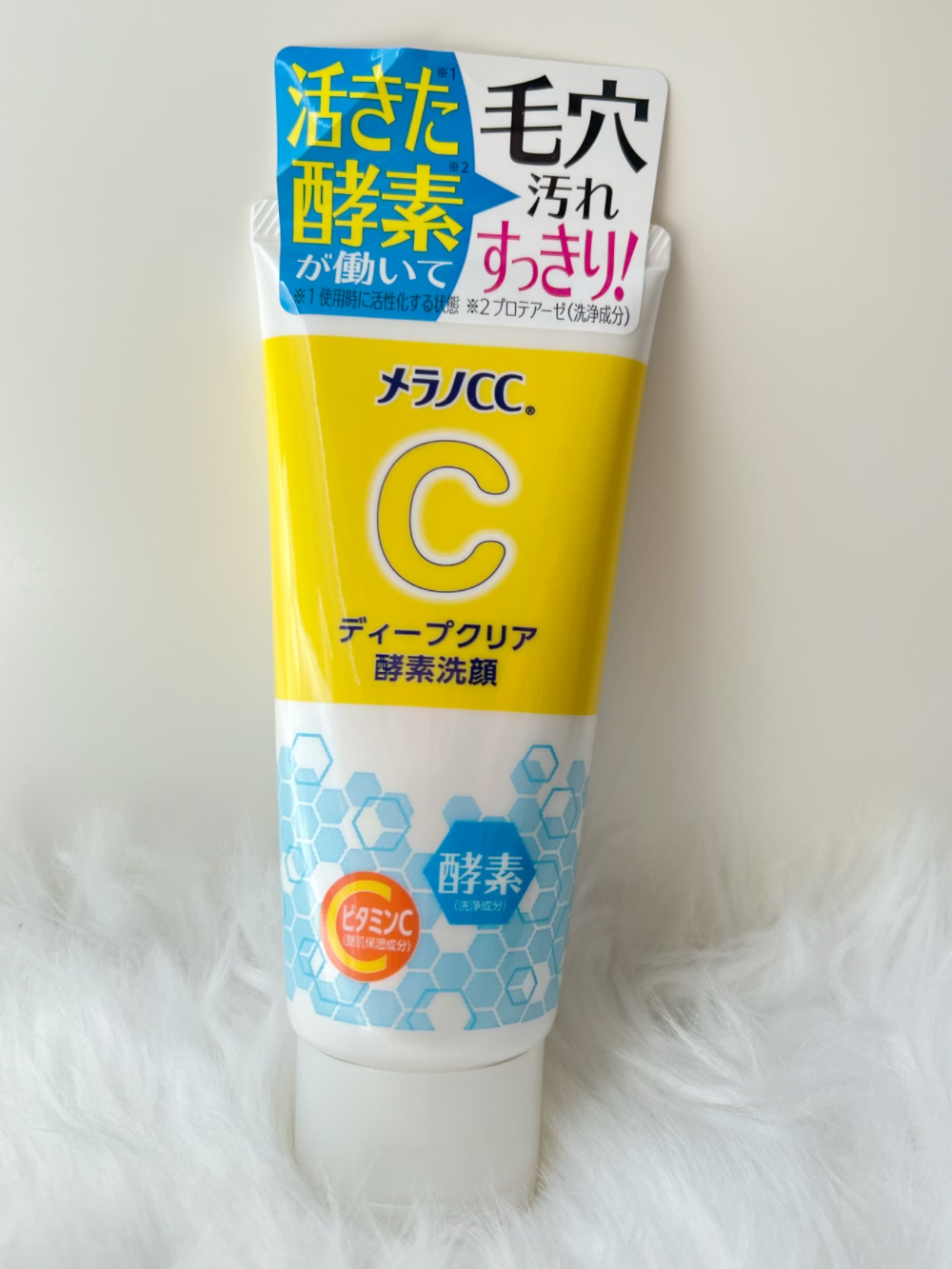 日本本土ROHTO乐敦cc酵素洗面奶温和绵密泡沫深层清洁毛孔130g