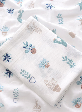 婴儿单层纱布包单春夏薄款新生儿产房纯棉盖毯抱被宝宝防惊跳浴巾