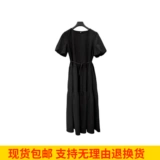 Черное модное платье, городской стиль, свободный крой