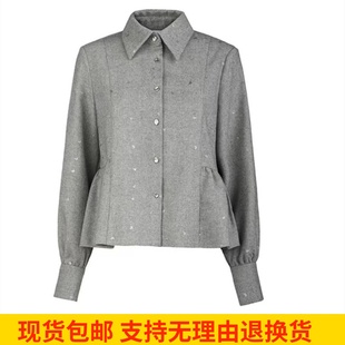 雨墨圣迪奥立秋冬新款2025女装小个子气质百搭衬衫上衣S253Z0559